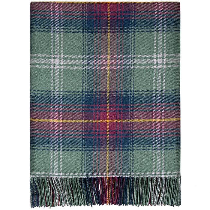 Wool blanket tartan green