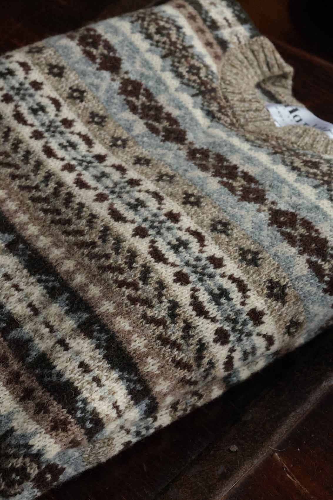 Fair Isle-Pullover Herren | Beige