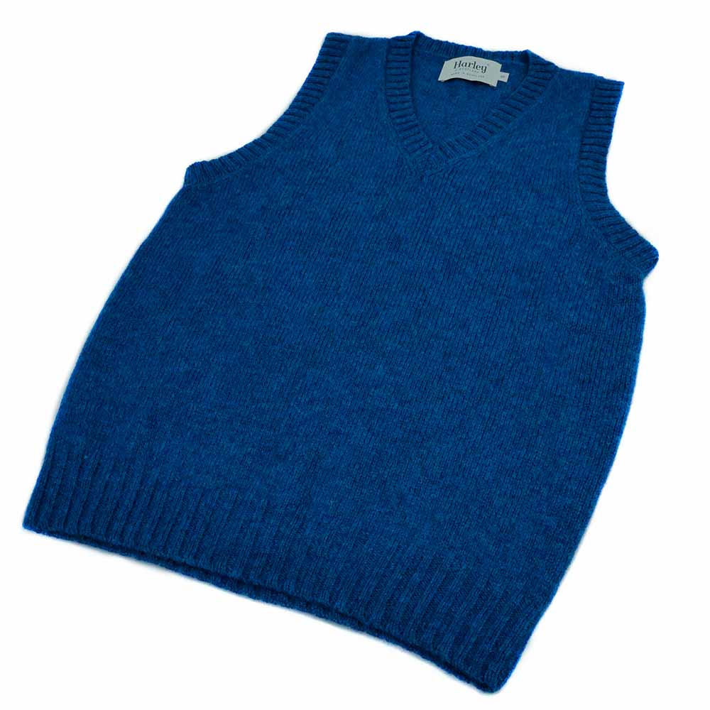 Pullunder Herren Neptune Blau Harley of Scotland