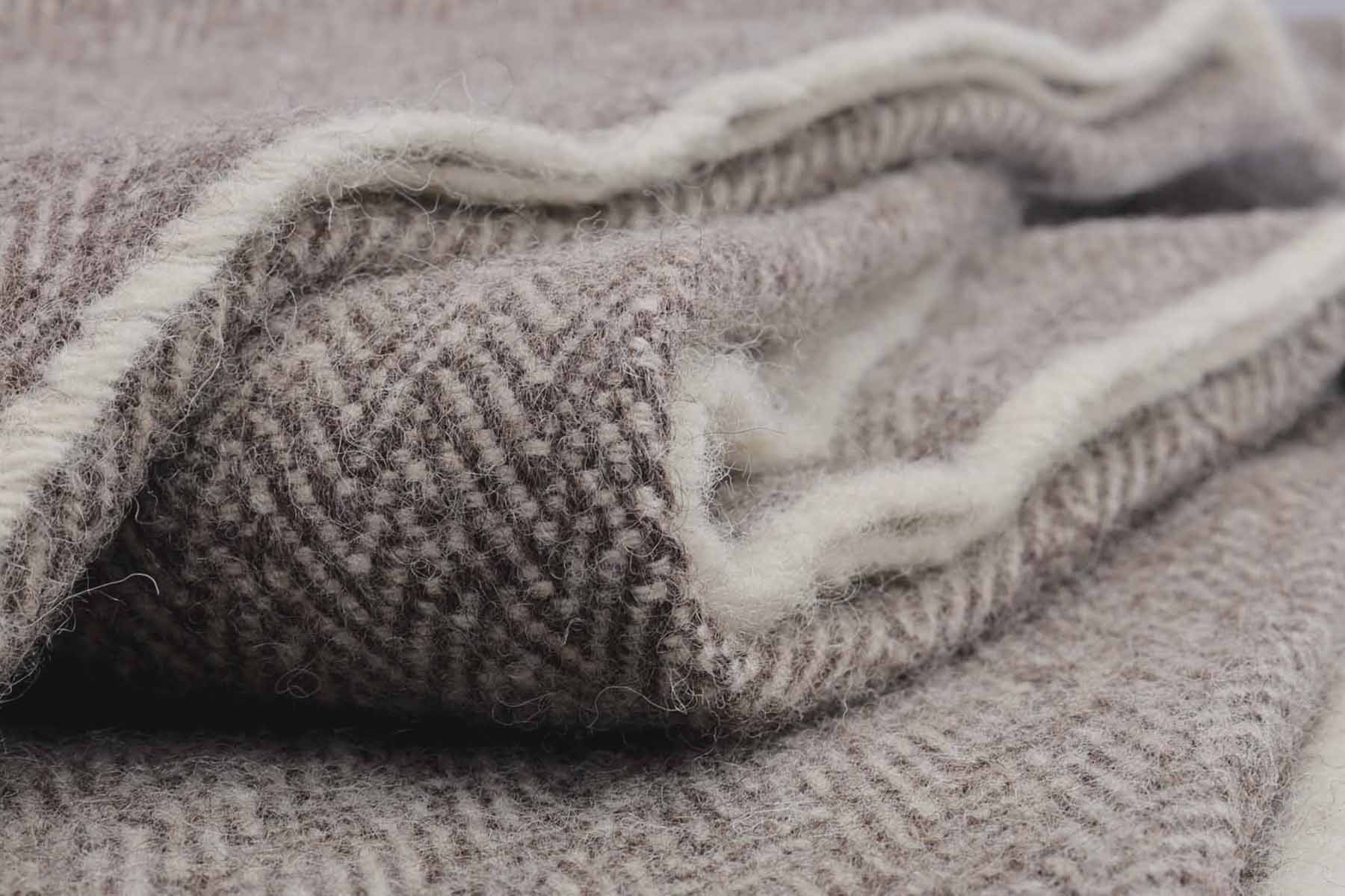 Shetland Worsted Wool Blanket Grey