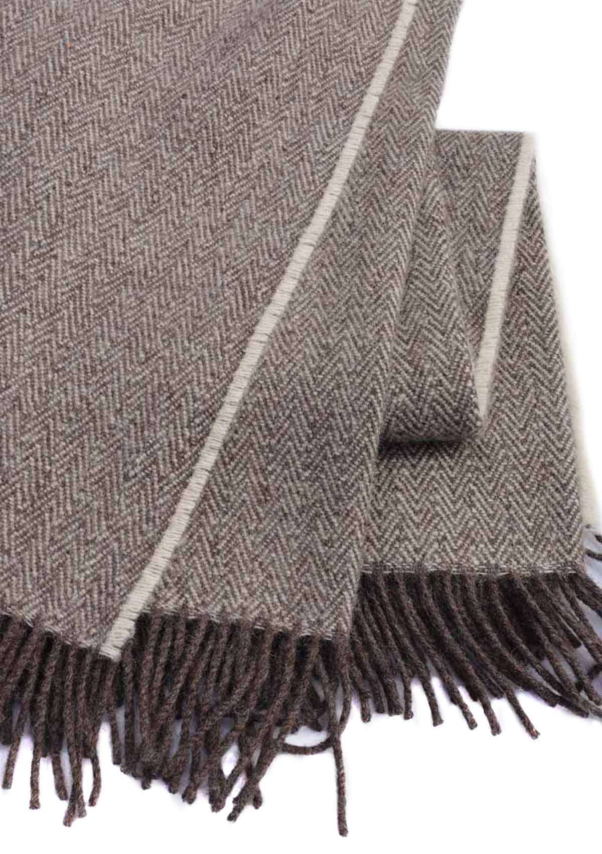 Shetland Worsted Wool Blanket Grey