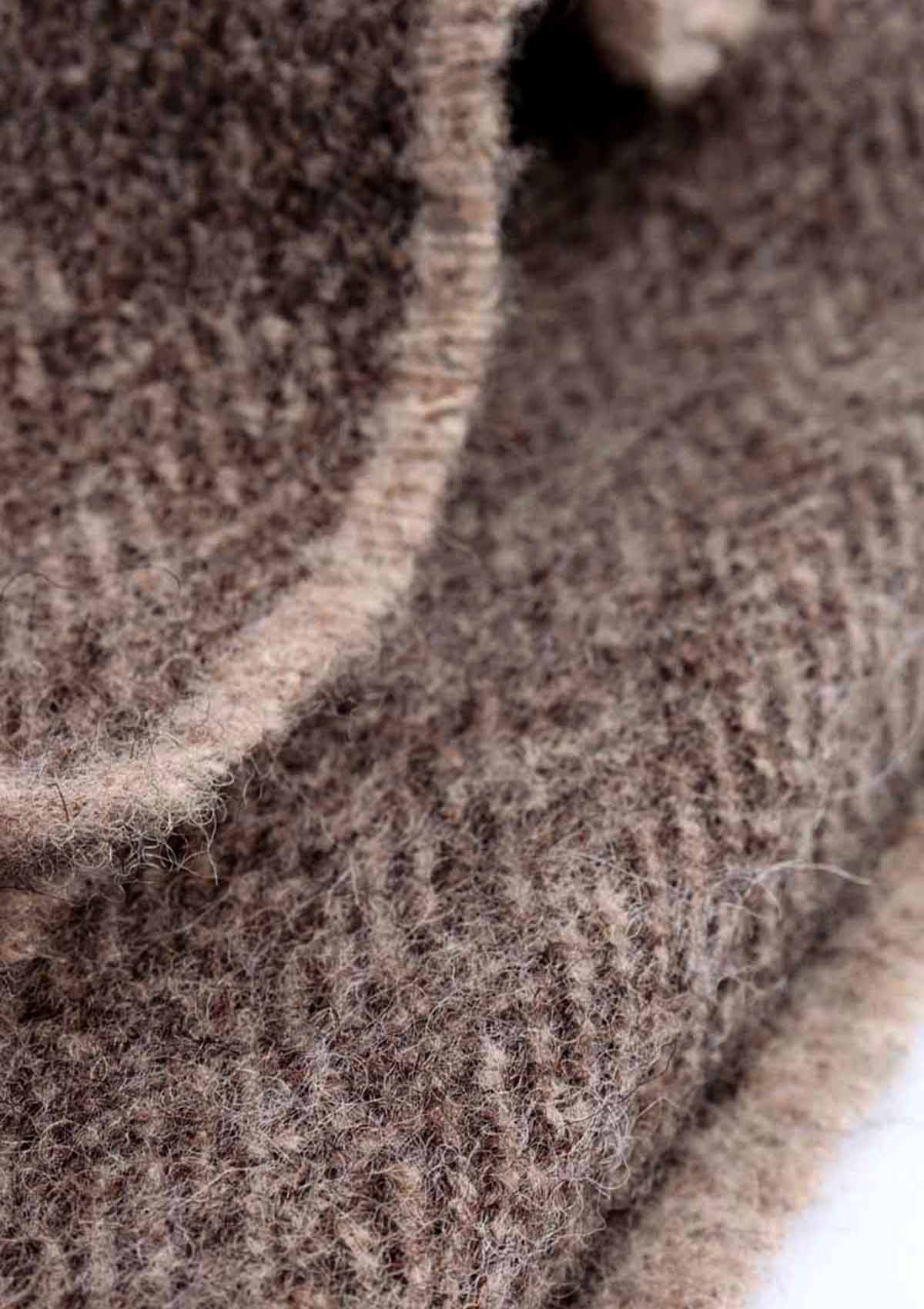 Shetland worsted wool blanket fawn brown