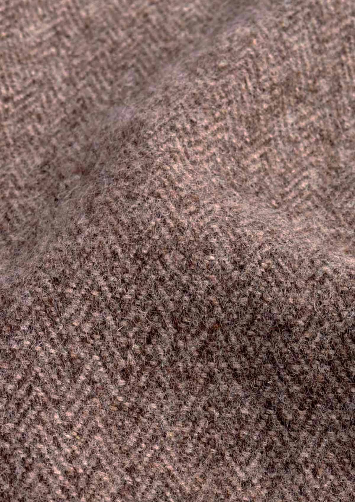 Shetland worsted wool blanket fawn brown