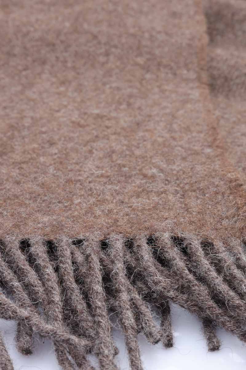 Shetland Worsted Wool Blanket Brown