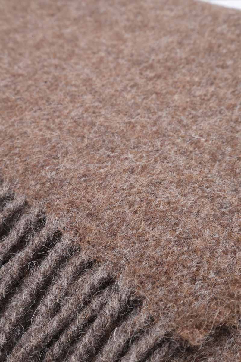 Shetland Worsted Wool Blanket Brown