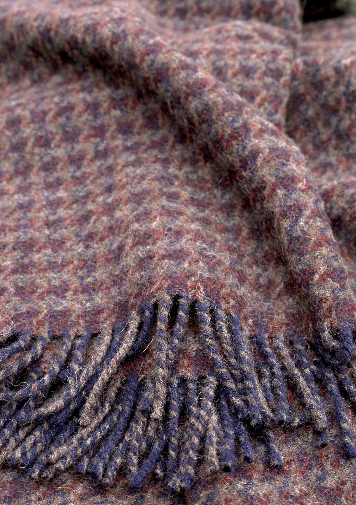 Shetland wool blanket | Pheasant sofa blanket