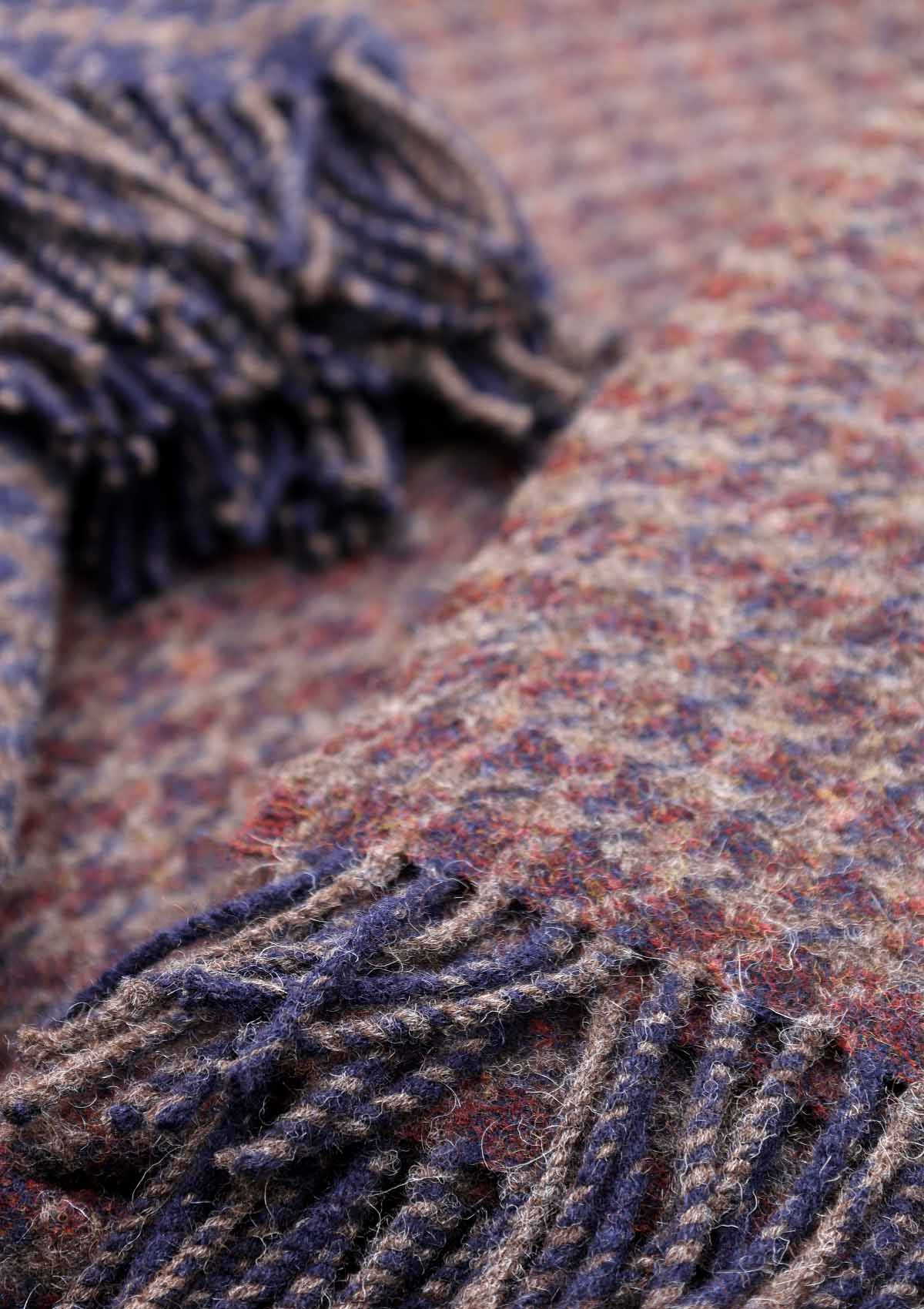 Shetland wool blanket | Pheasant sofa blanket