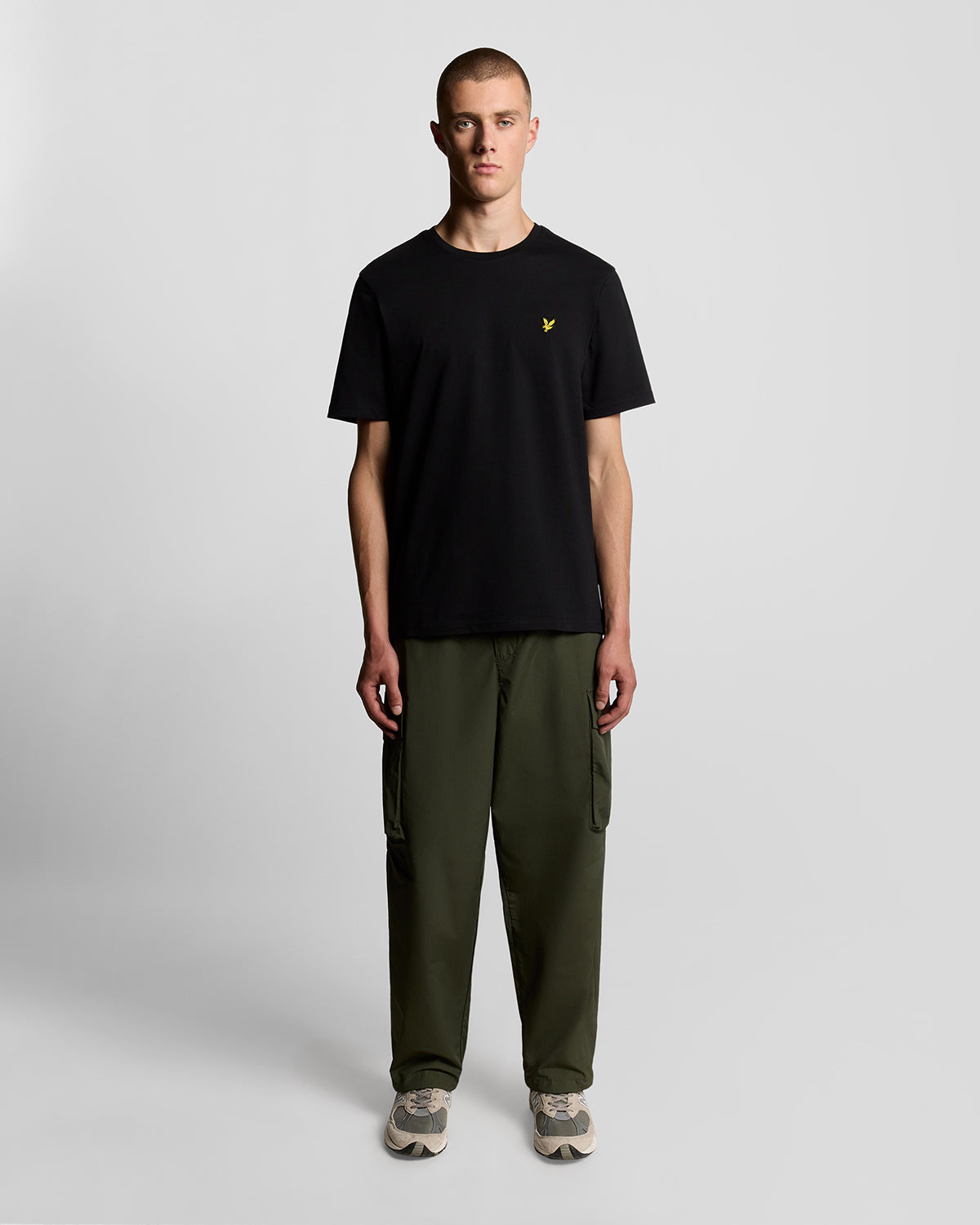 Lyle & Scott Herren T-Shirt Rundhals Jet Black — Rückenansicht, 100% Baumwolle