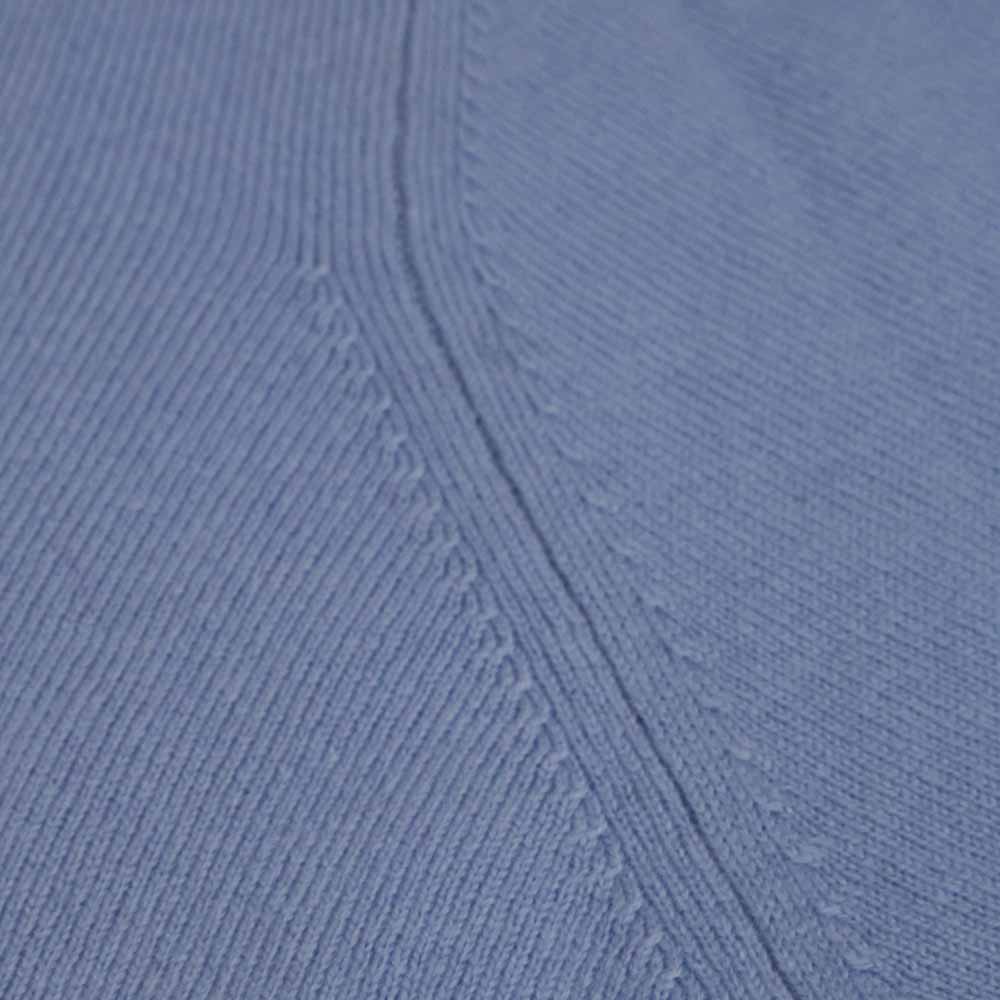 William Lockie Damen Kaschmir Kurzärmelig Pullover Blau