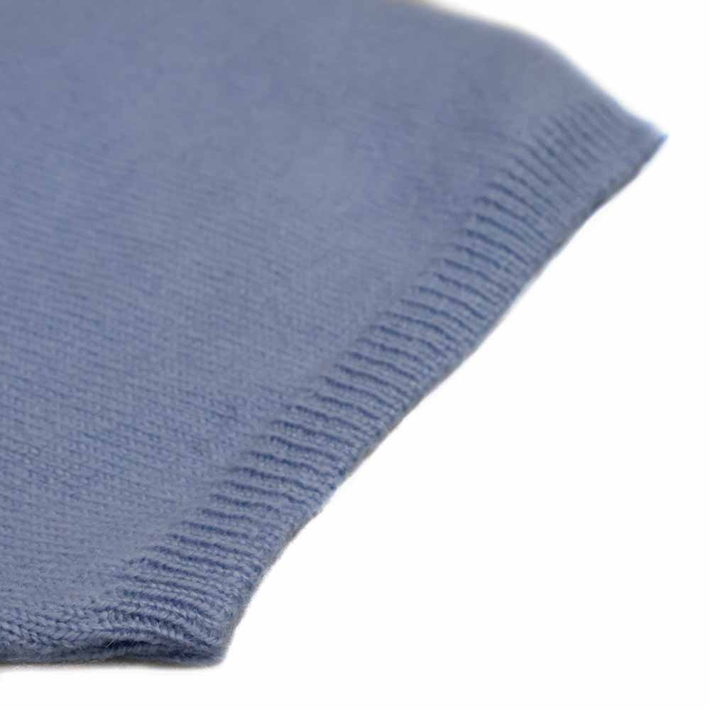 William Lockie Damen Kaschmir Kurzärmelig Pullover Blau