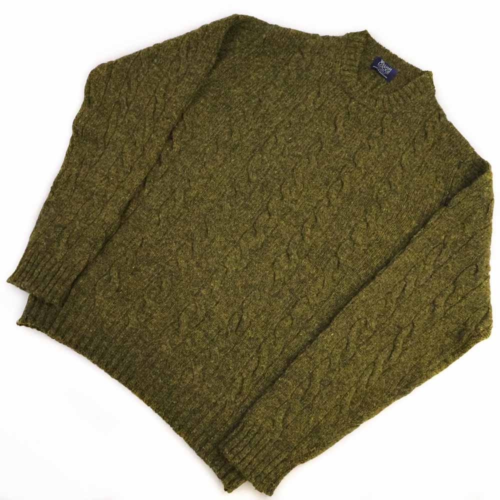 William Lockie Herren Pullover 100% Supersoft Lammwolle Kiefer Grün