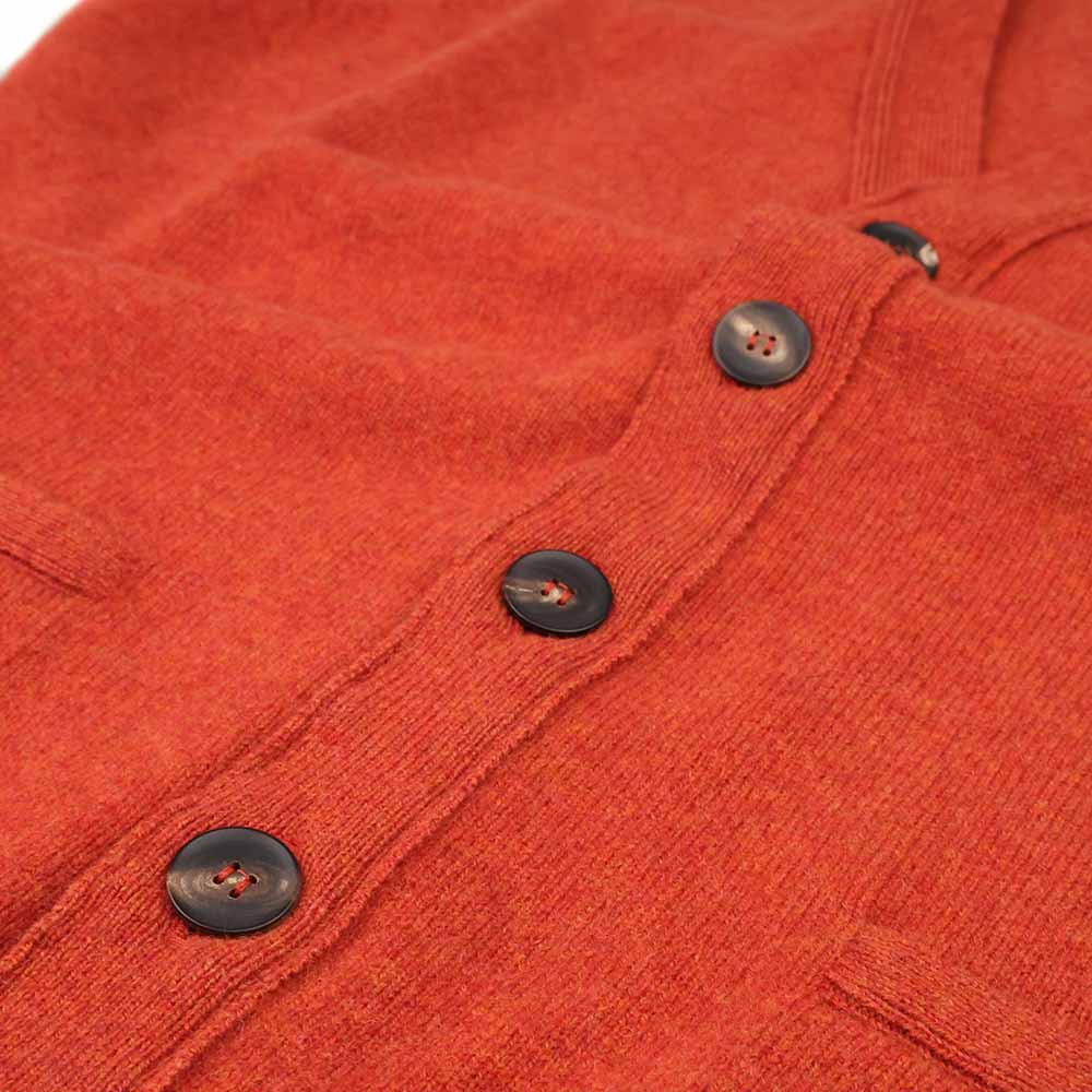Herren Strickjacke Orange Glut