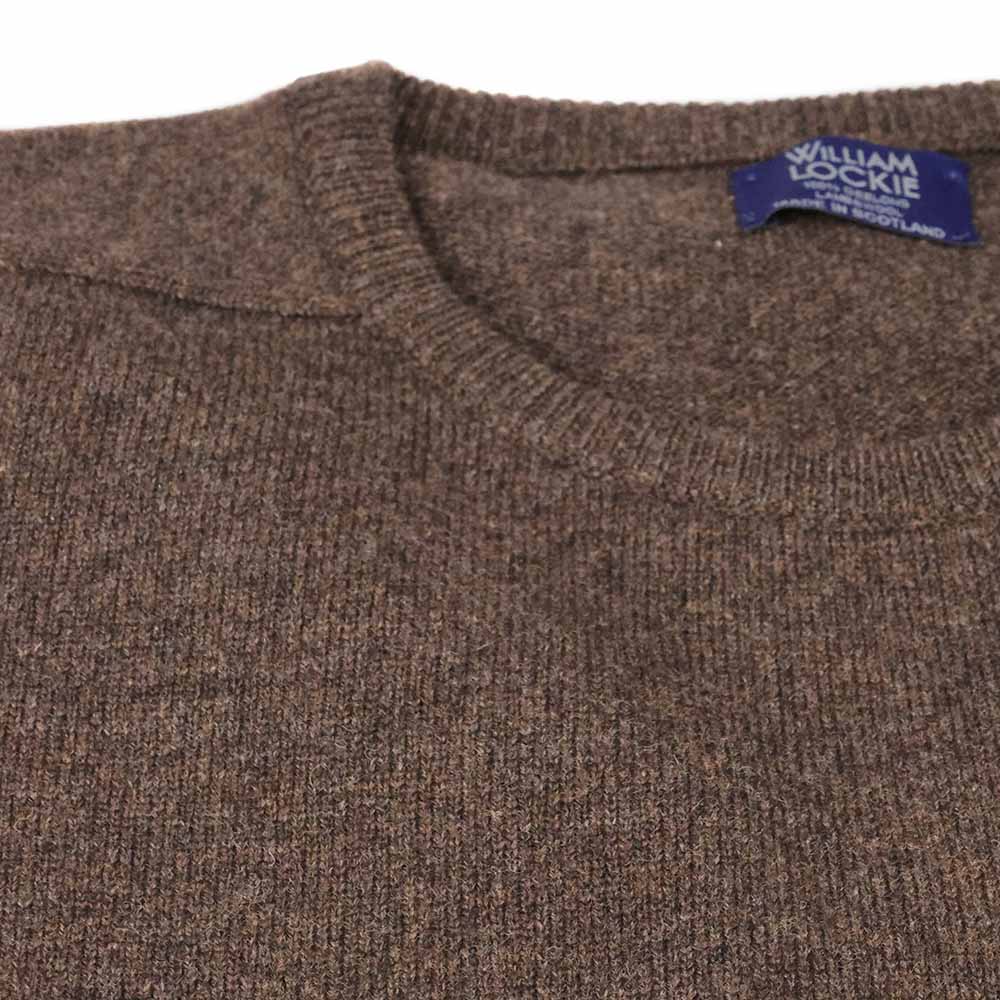 William Lockie Herren Pullover Lammwolle Cocoa