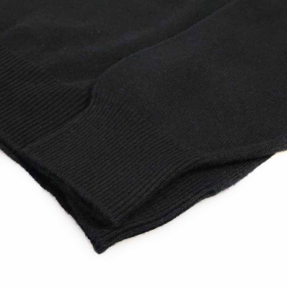 Pull en laine d'agneau Geelong pour homme de la marque William Lockie, noir, cintré