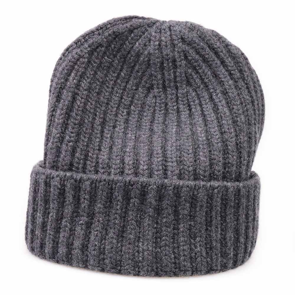 William Lockie Kaschmir Mütze Charcoal Grau