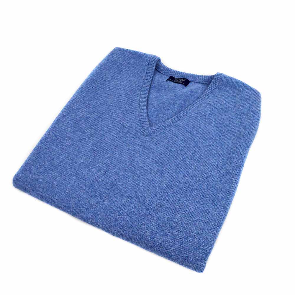 William-Lockie-Pullunder-Herren-Blau-schurwolle