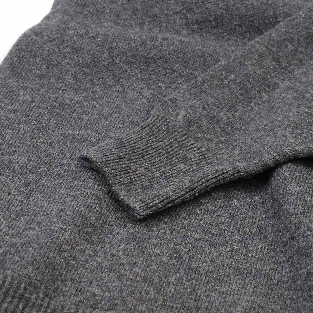 Herren Rollkragenpullover Reißverschluss Grau