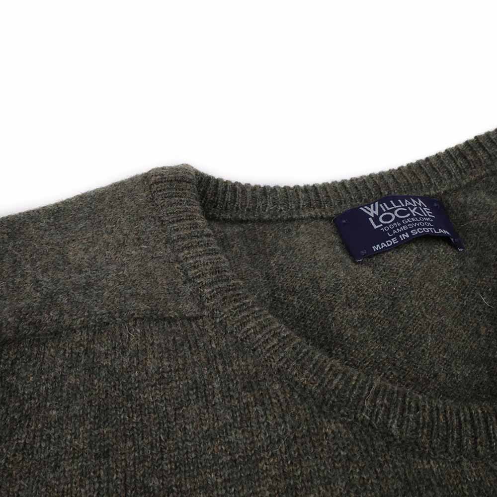 William Lockie Herren Pullover Lammwolle Grün