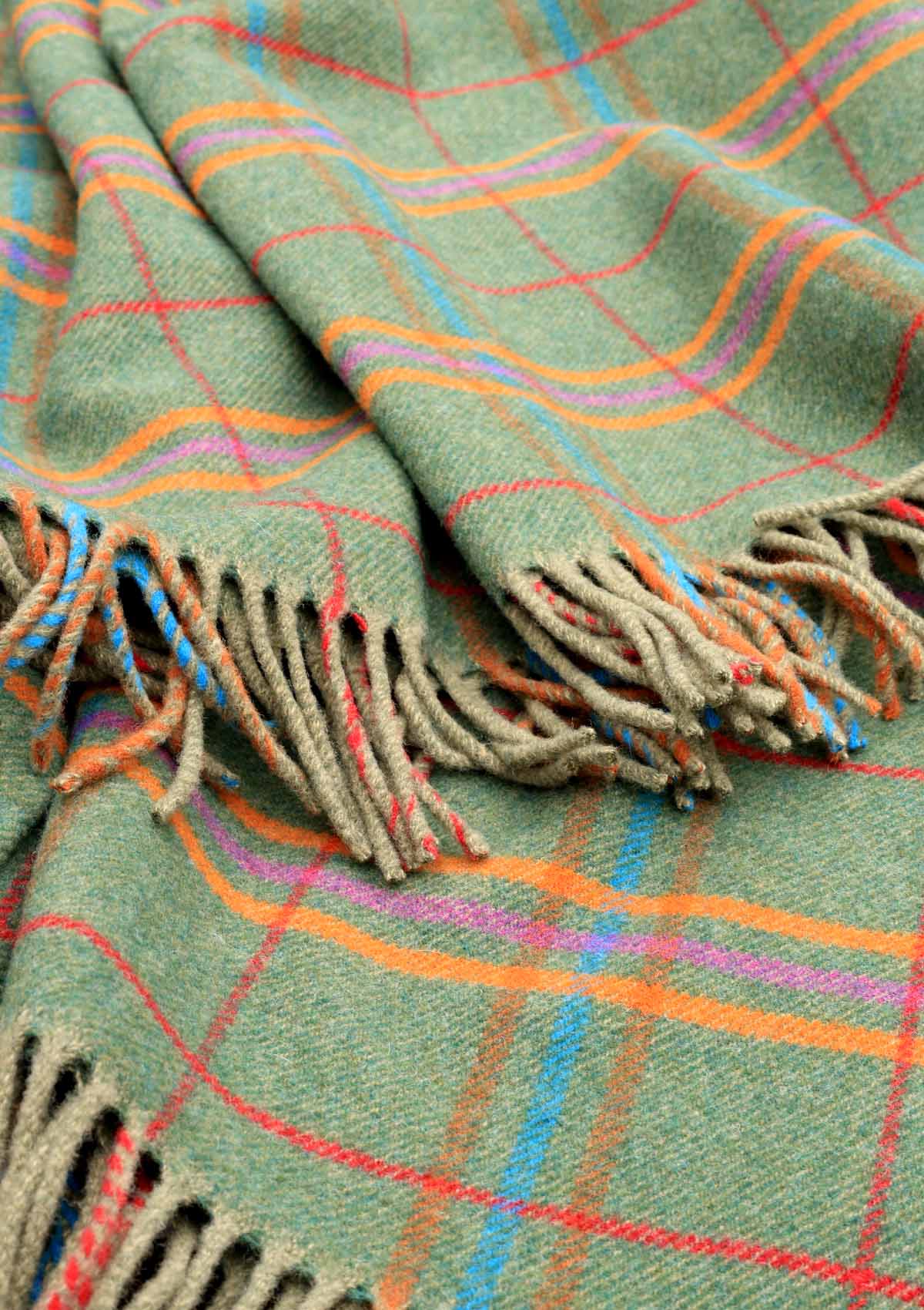 Scottish Tartan Plaid | Green Orange Red | Ailsa Craig
