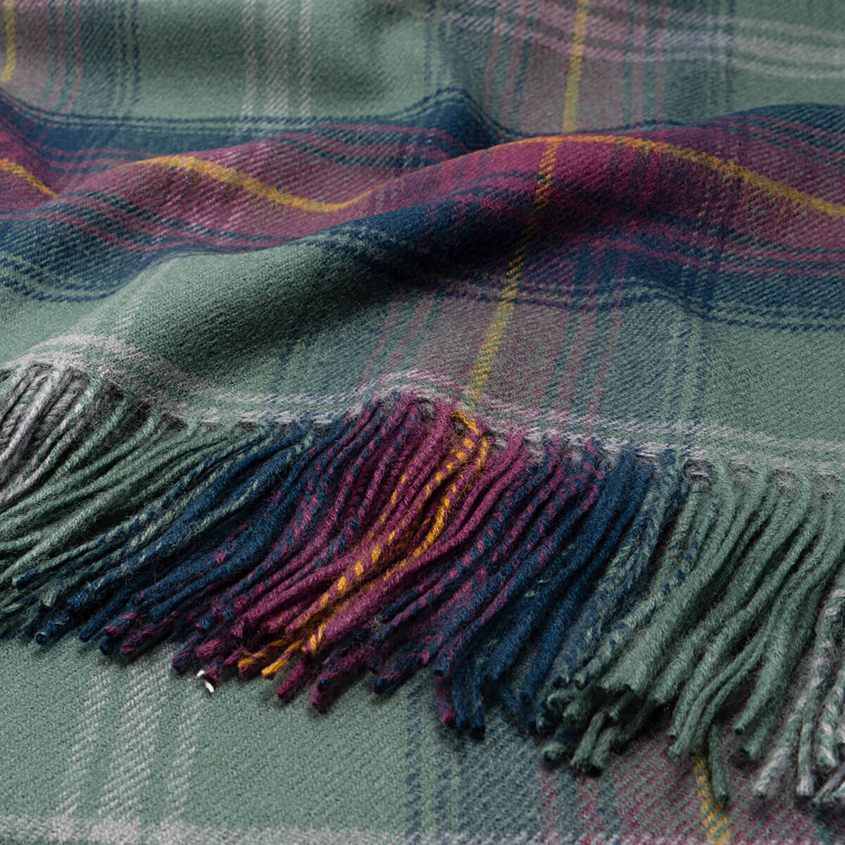 Lochcarron Wolldecke Hame Tartan – Detailaufnahme Webmuster