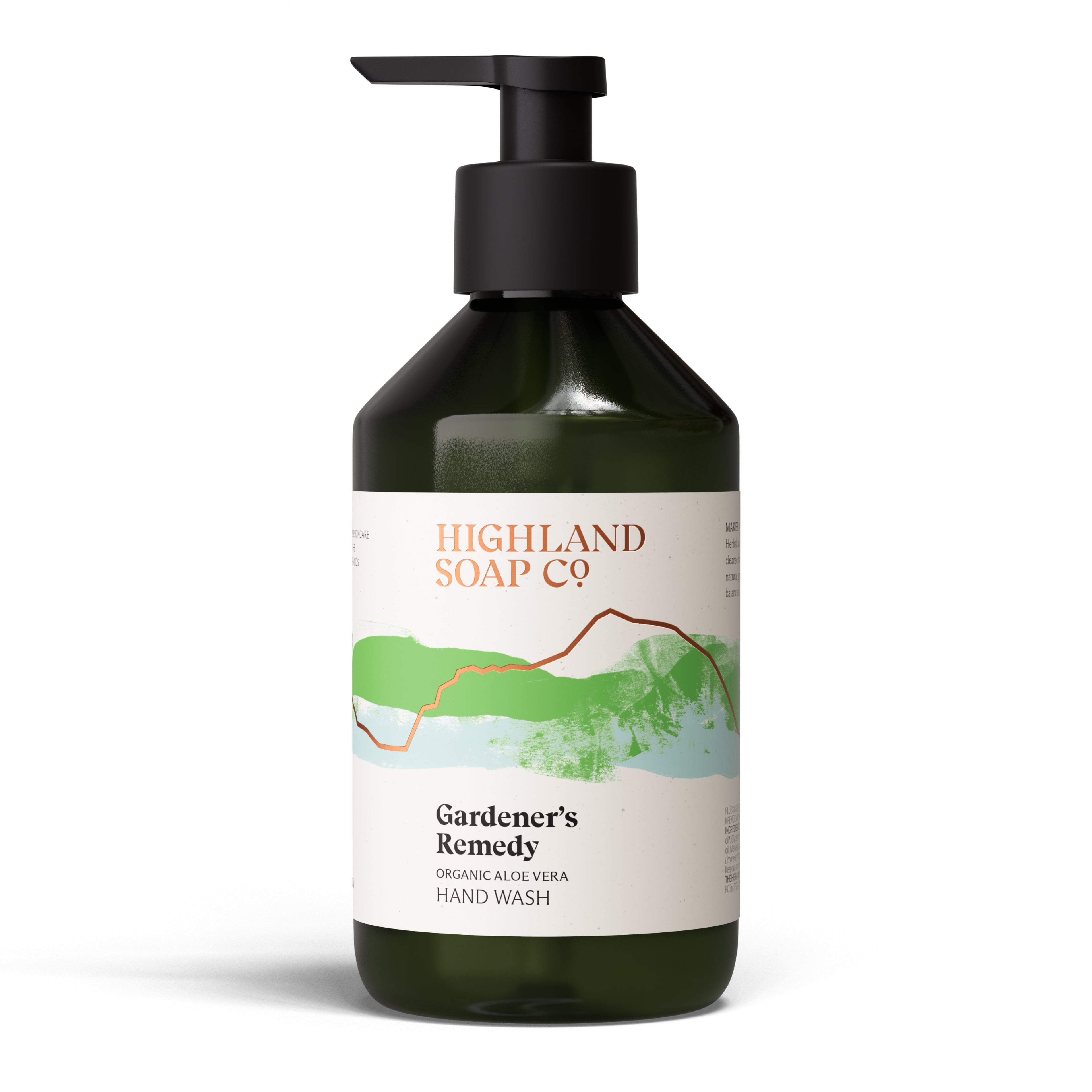 Highland Soap Company Gardener's Remedy Flüssigseife 300ml — natürlich antibakteriell, Aloe Vera, Made in Scotland