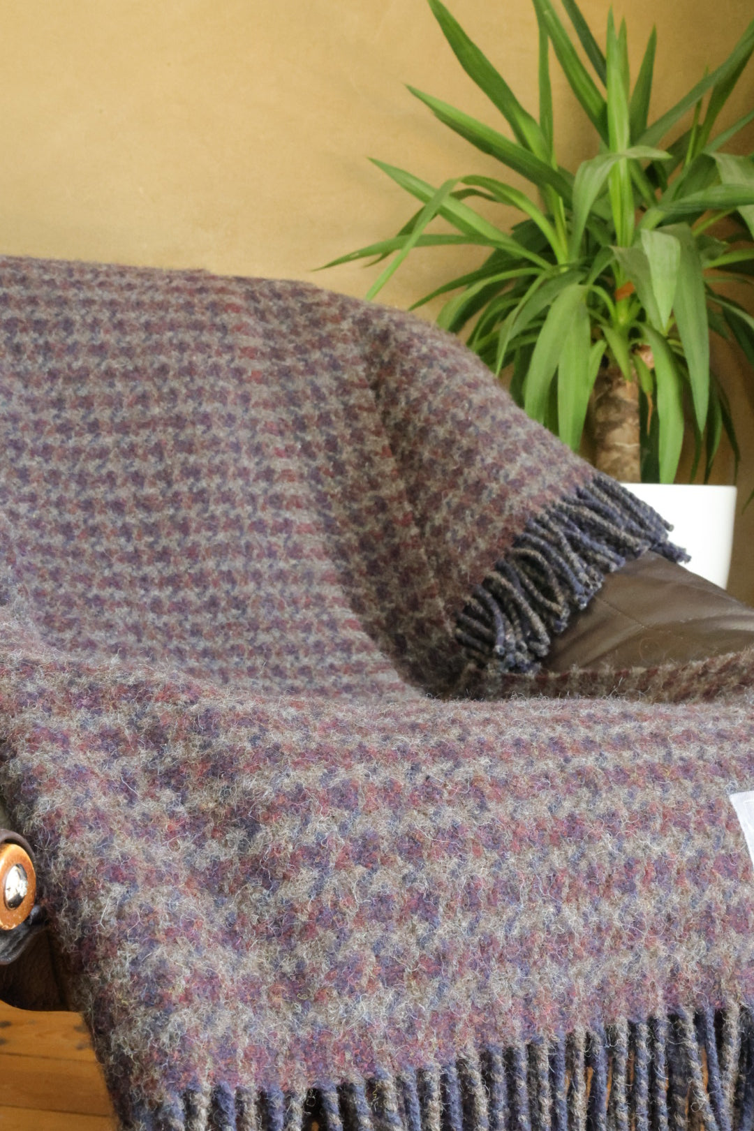 Shetland wool blanket | Pheasant sofa blanket