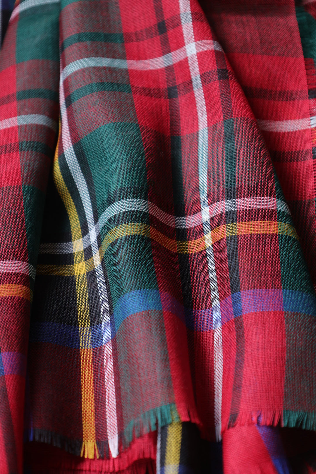 Merino Wolle Schal | Stewart Rot Tartan