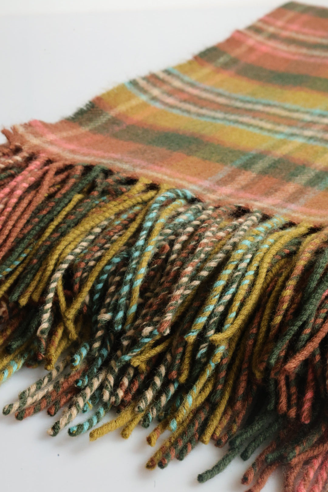 Wool blanket tartan Scott Green Antique