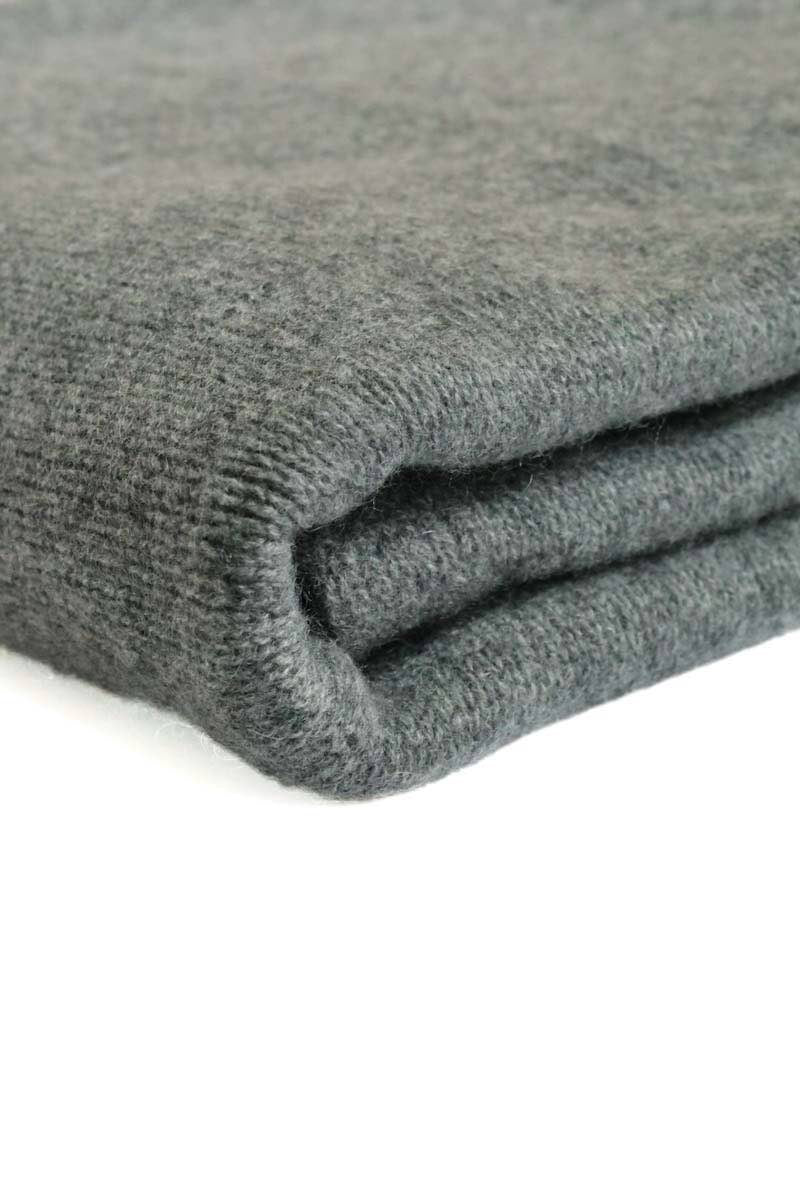 Cashmere stole | Travel blanket | Dark grey