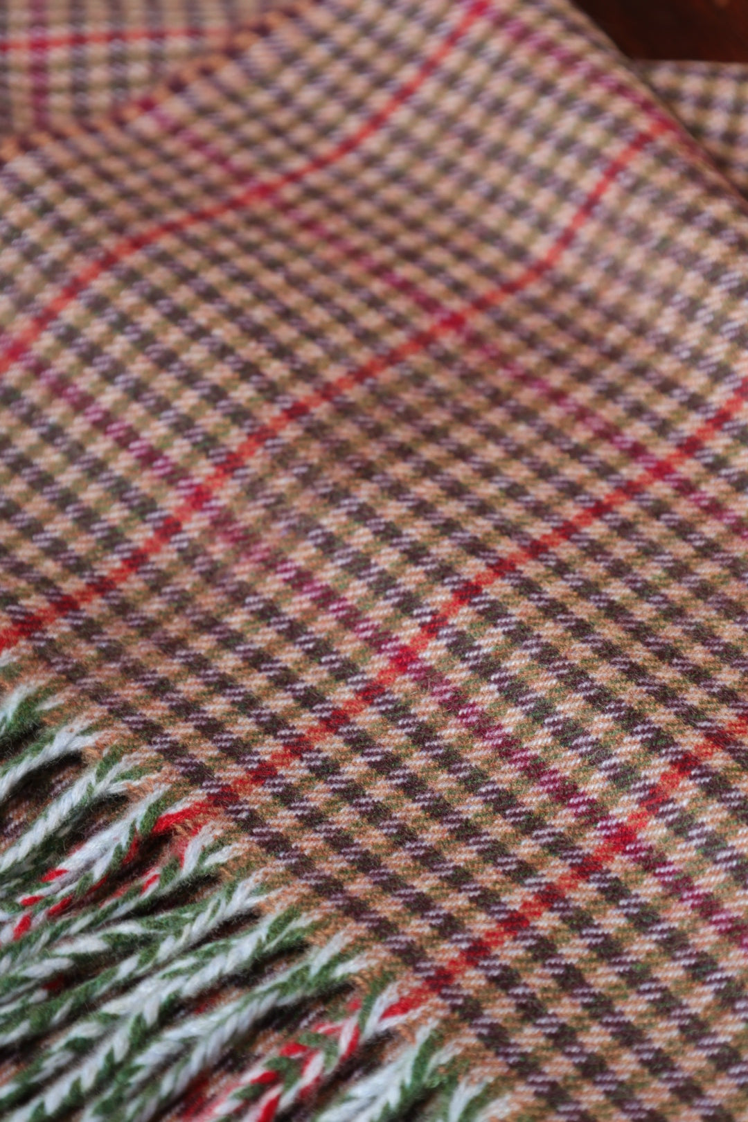 Cashmere Scarves Checkered Purple