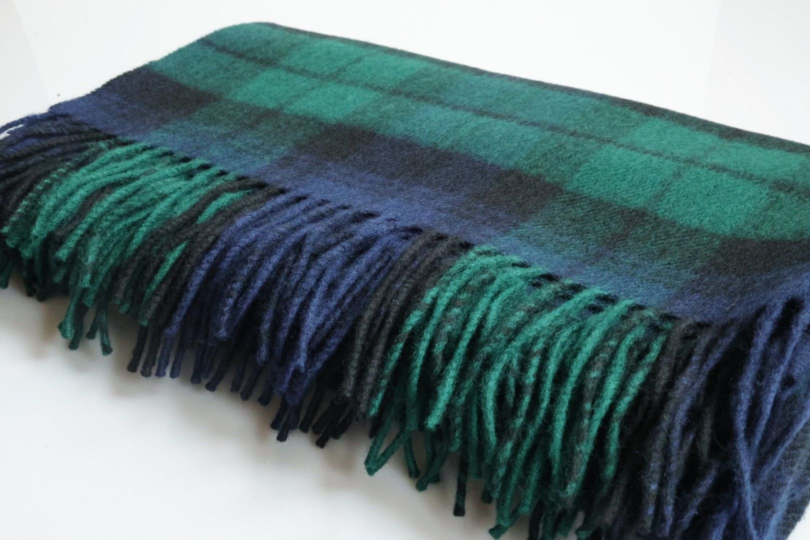 Poncho lambswool tartan Blackwatch