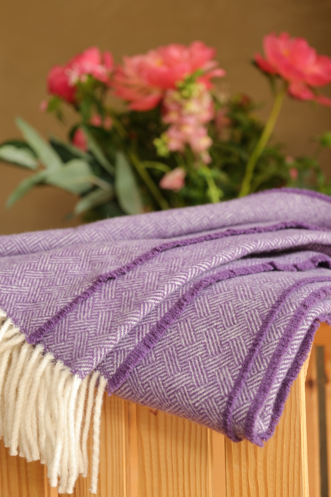 New wool blanket purple