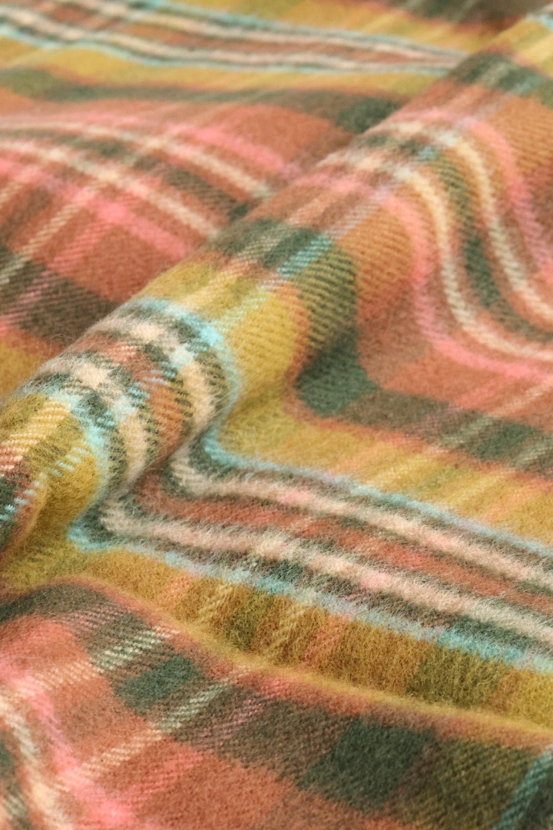 Wool blanket tartan Scott Green Antique