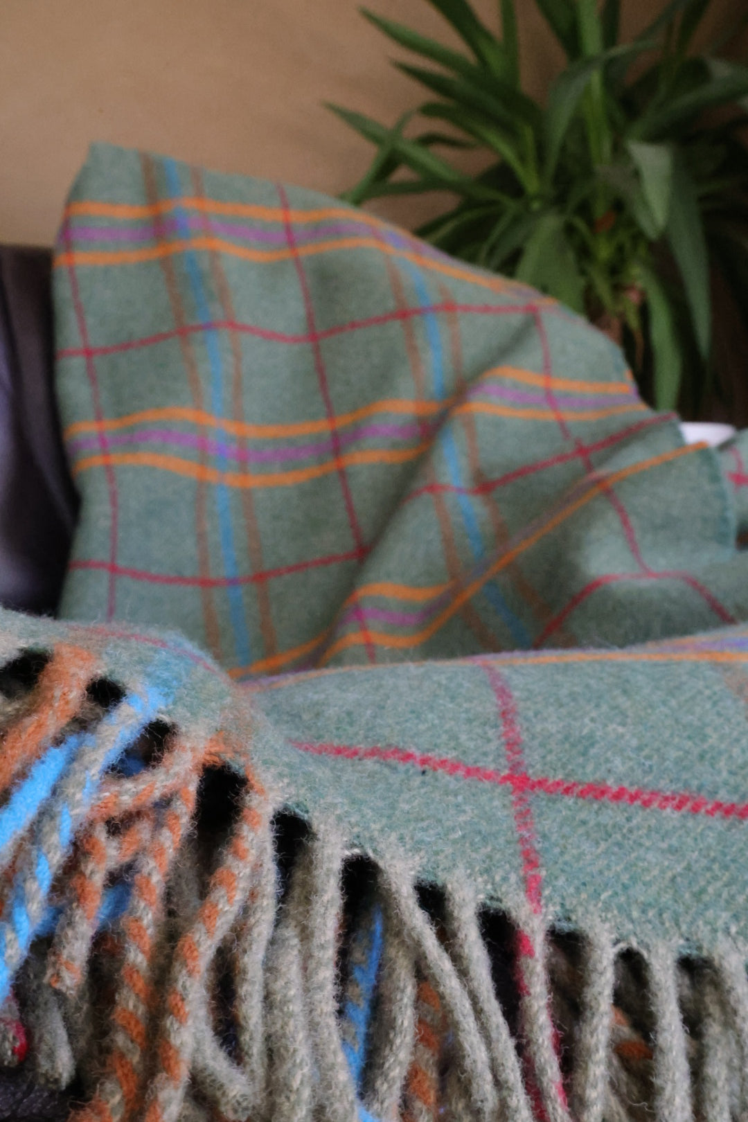 Scottish Tartan Plaid | Green Orange Red | Ailsa Craig