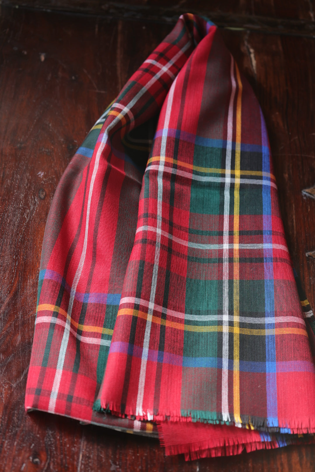 Merino Wool Scarf | Stewart Red Tartan