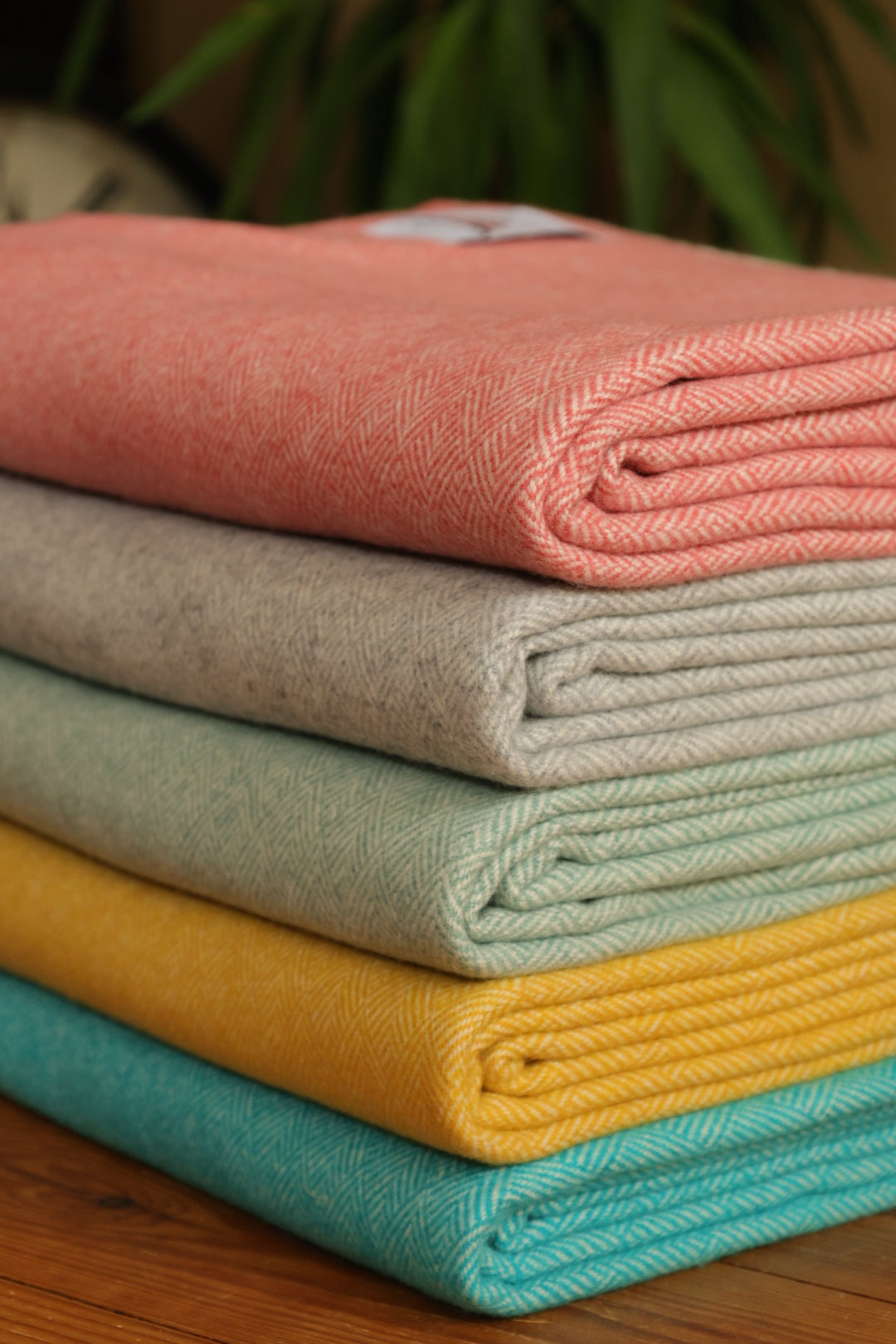 Cashmere Wool Blanket Blue
