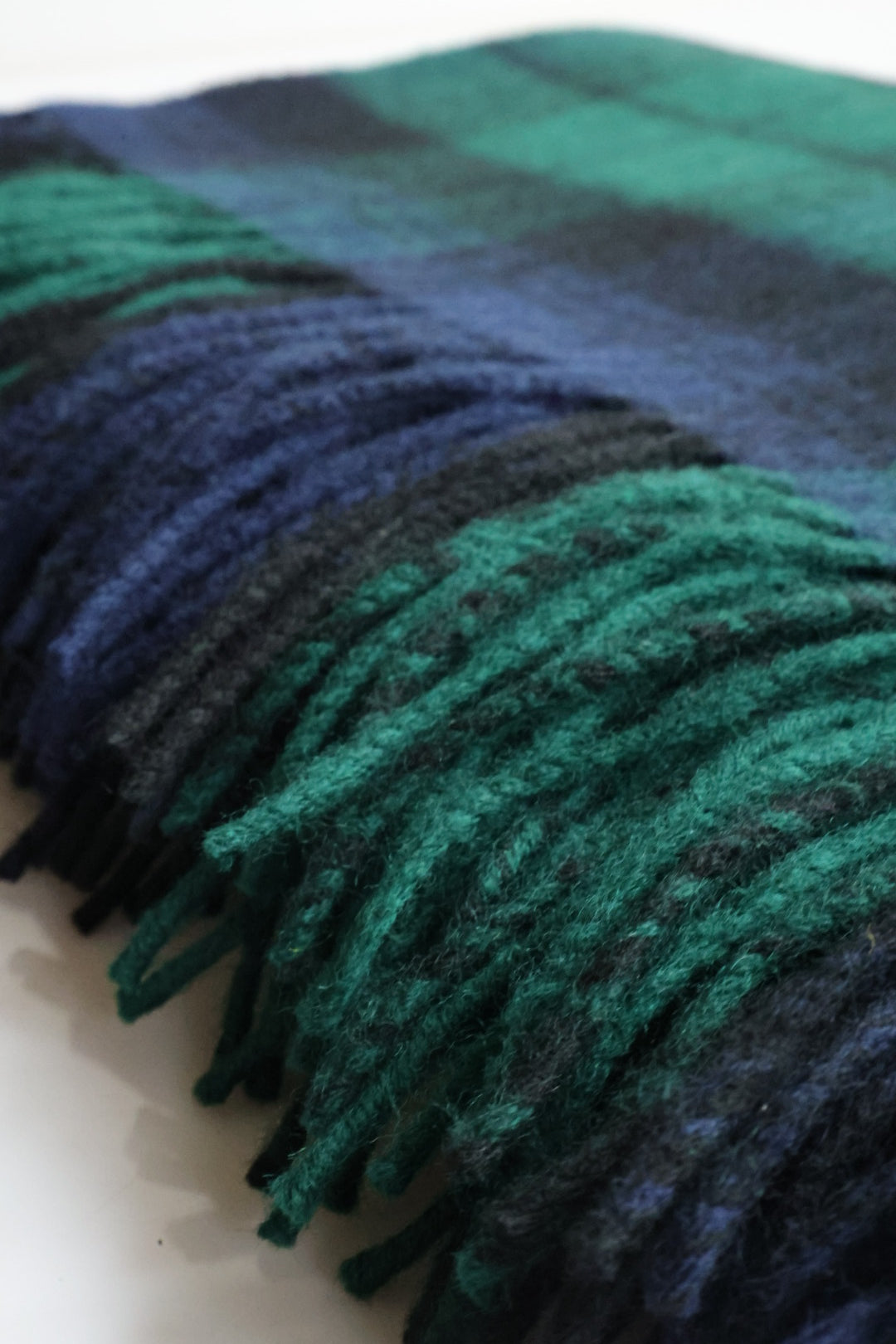 Poncho lambswool tartan Blackwatch
