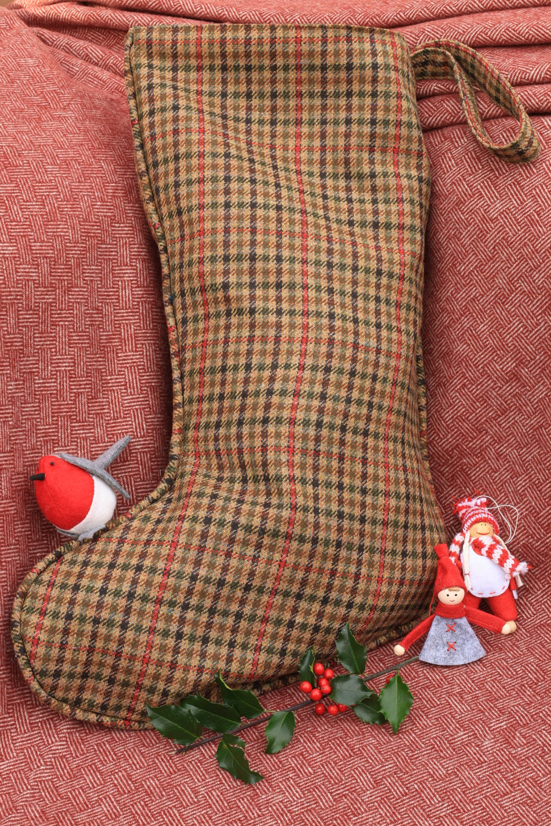 Tweed Christmas Stockings