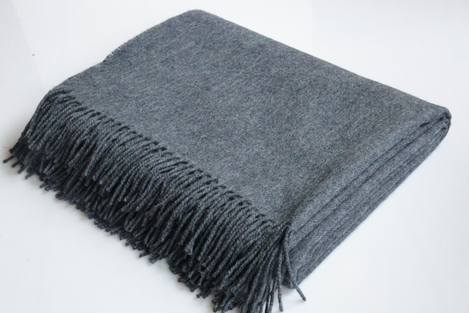 Wolldecke Dunkel Grau