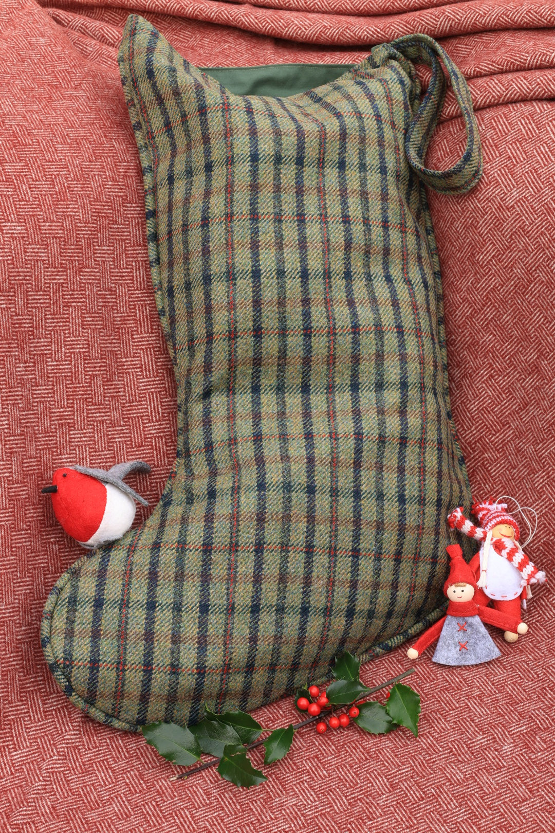 Tweed Christmas Stockings