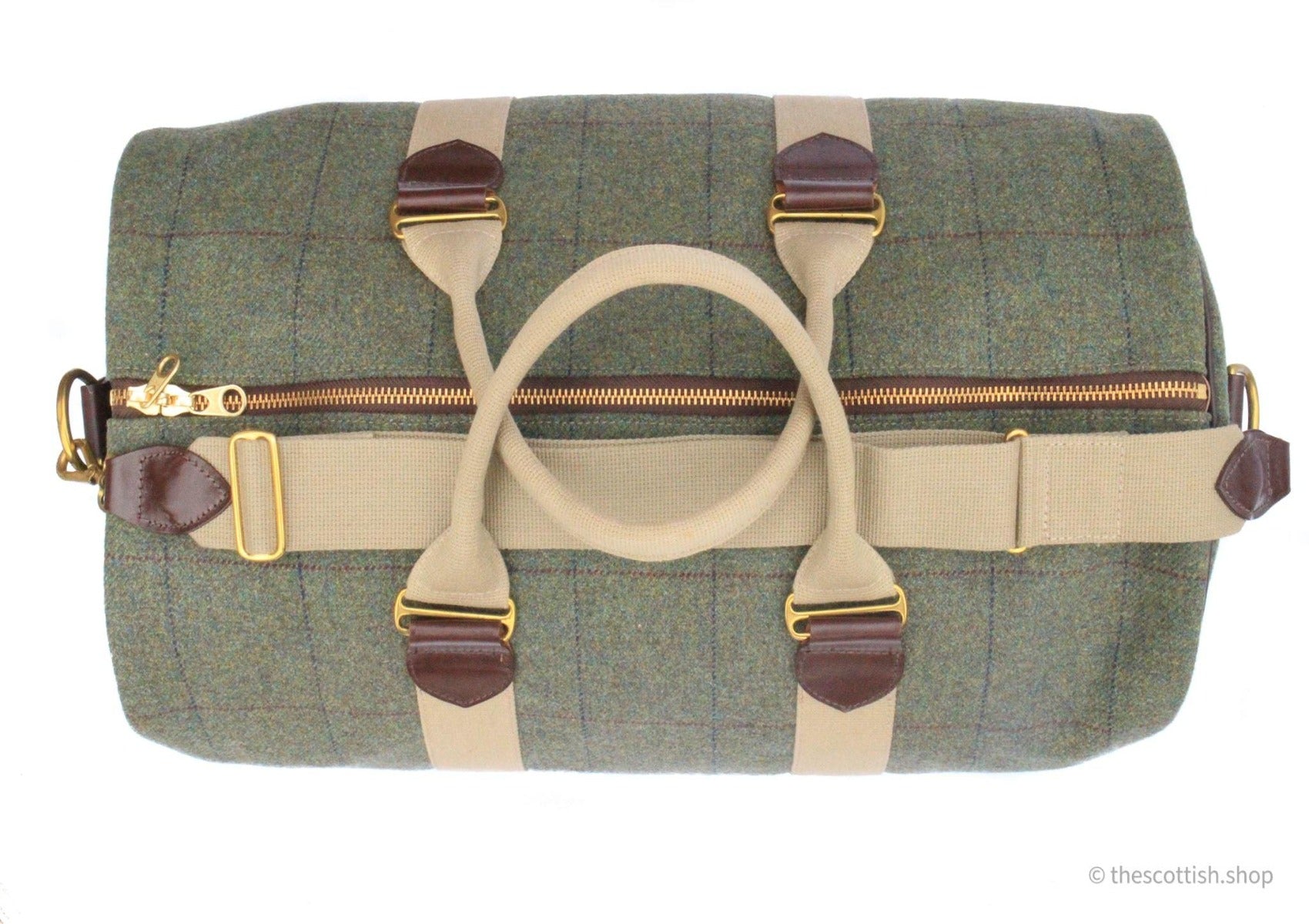 Weekender-Tasche-Grün-Tartan-Übersicht