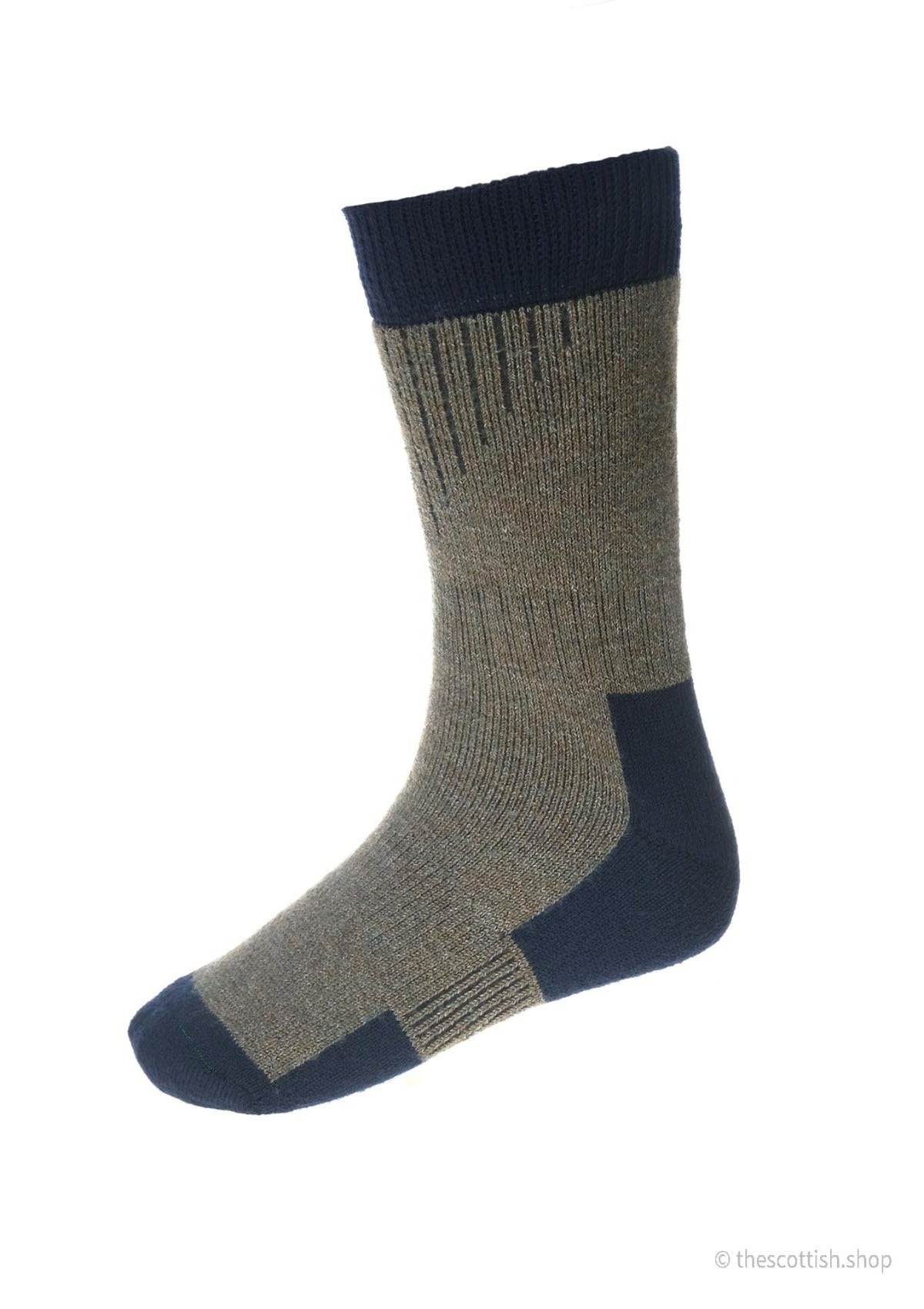 Socken-Merino-Wolle-Rehbraun-Männer