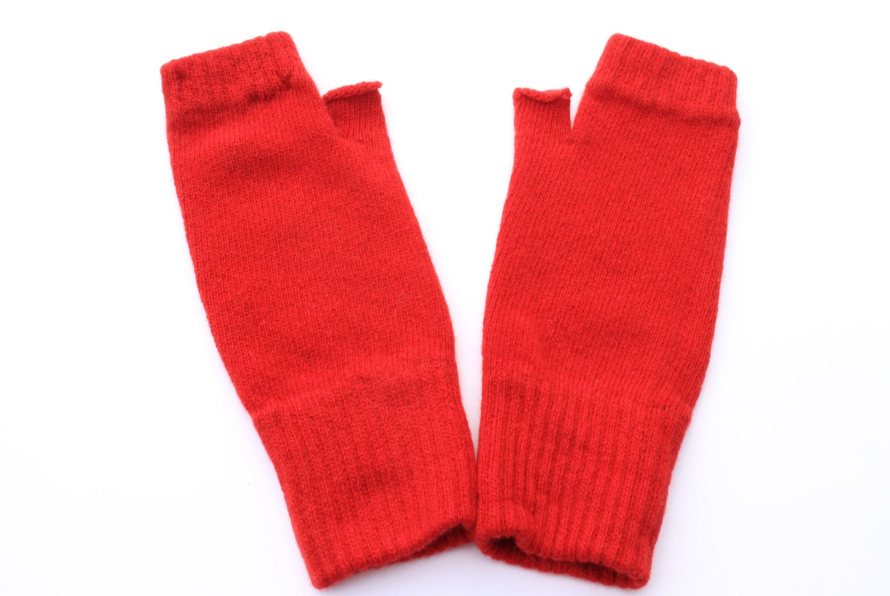 Kaschmir-Handgelenkwärmer-Rot