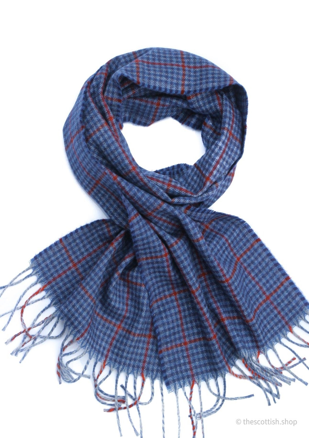 Kaschmirschal-Kariert-DunkelBlau-Rot-The-Scottish-Shop