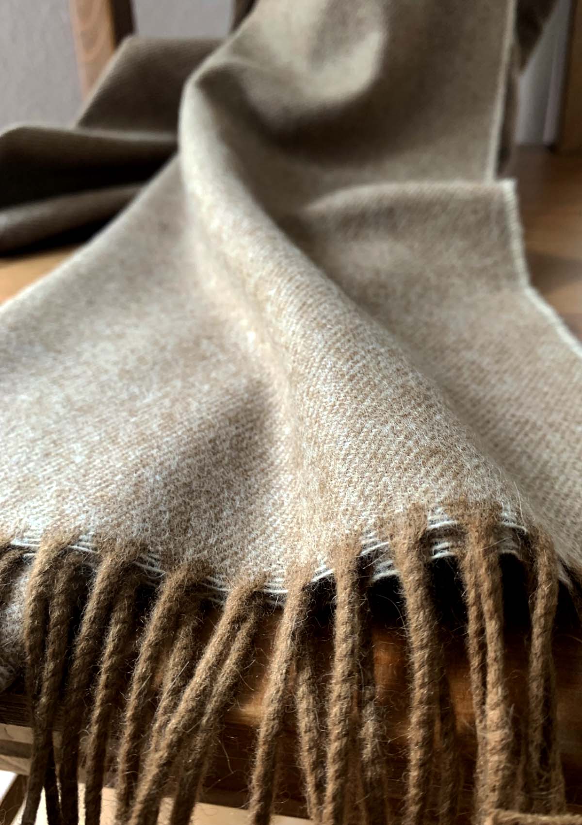 Stola-Angora-Lammwolle-Beige