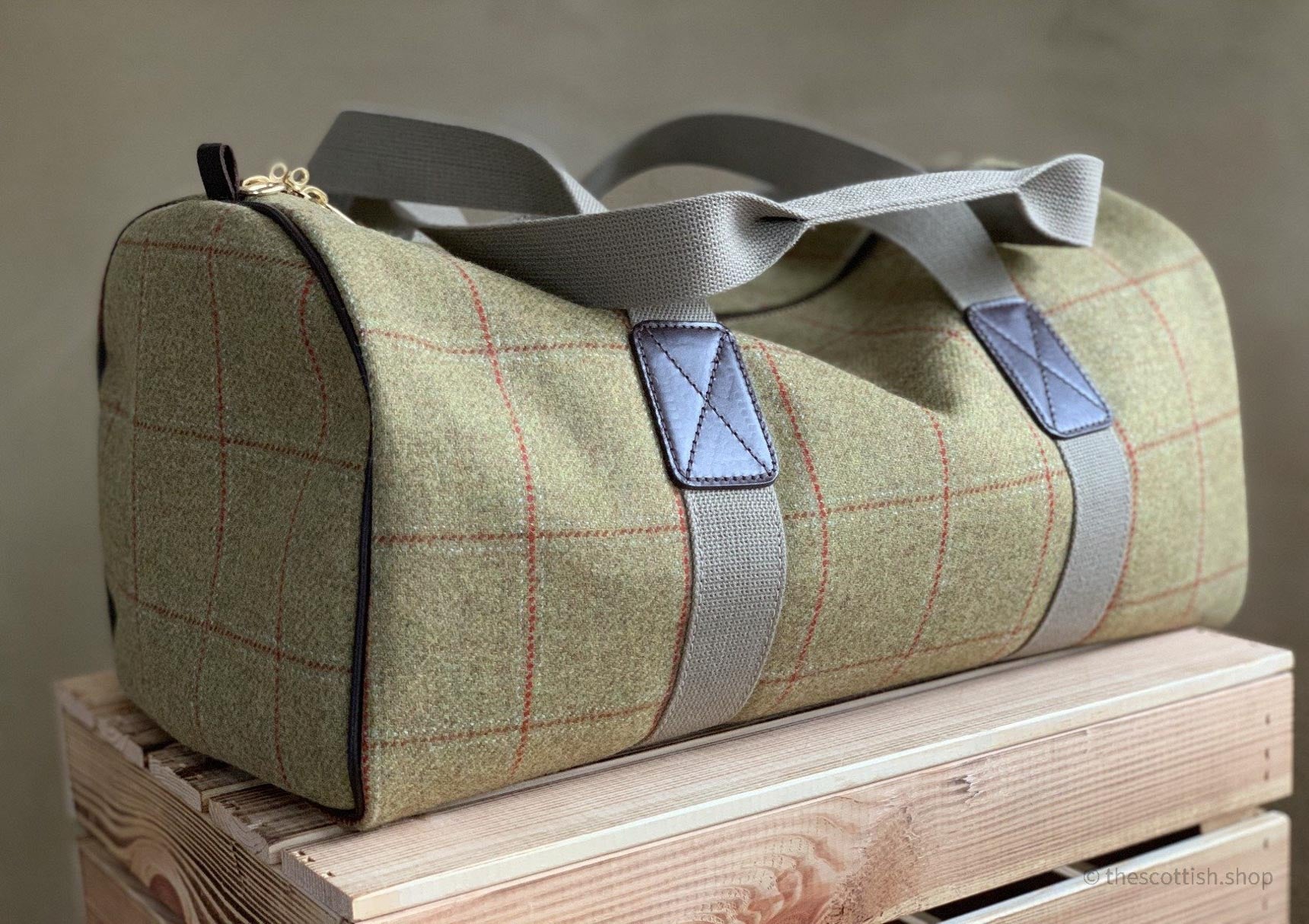 Tweed-Alltags-Tasche-Senf