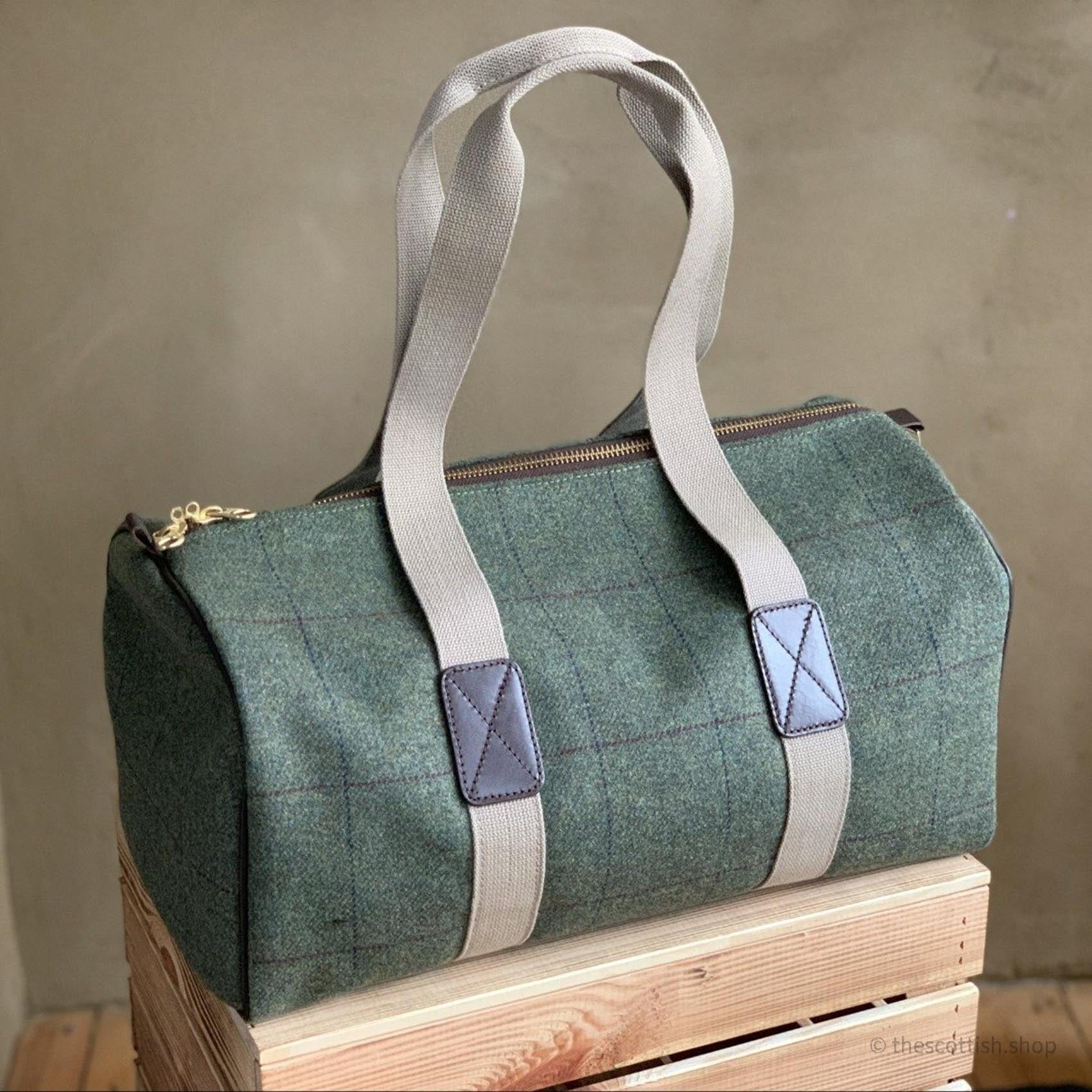 Tweed-Alltags-Tasche-Grün