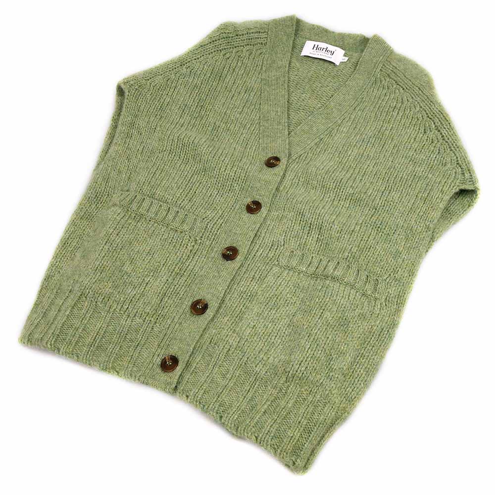 Harley of Scotland Strickjacke Grün The Scottish Shop