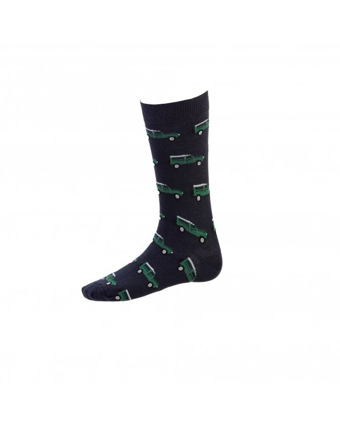 Herren Baumwollsocken mit Defender-Motiv in Marine von House of Cheviot