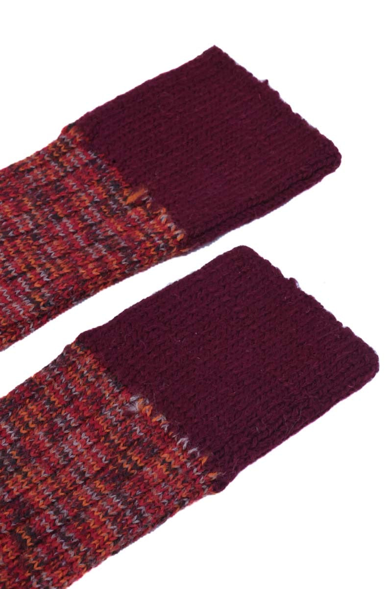 Merino Socken Herren | Bunt Weinrot